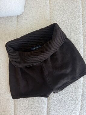 Brandy Melville Dark Brown Knit Shorts